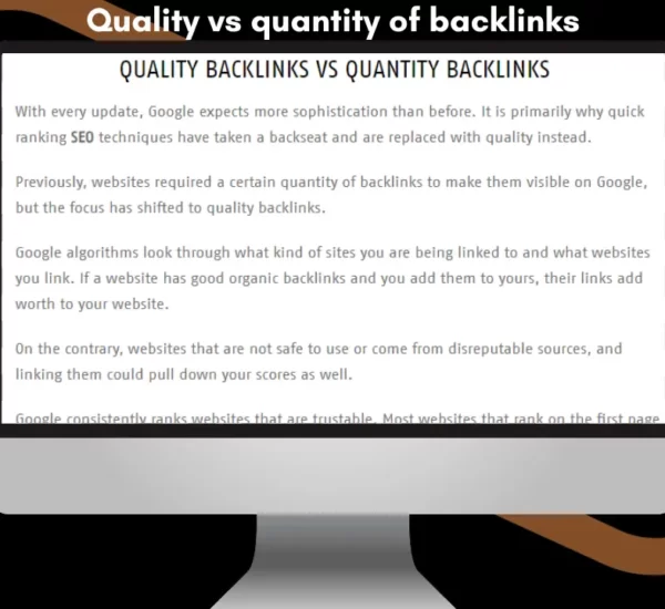 Quality vs quantity of backlinks